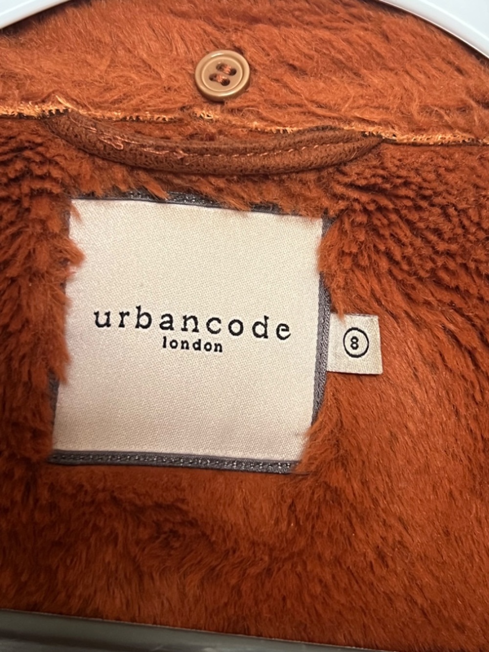 Urban Code Rust Faux Fur Jacket size 8 - Picture 3 of 8